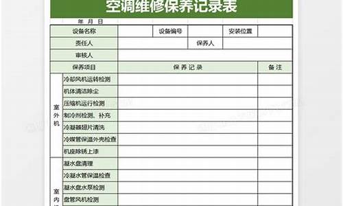 空调维修工具清单表_空调维修工具清单表格